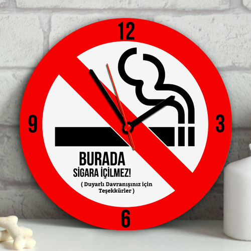 Kişiye Özel Sigara İçilmez Duvar Saati