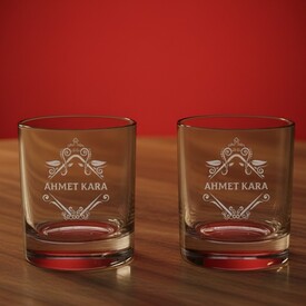  - Kişiye Özel Şık Kutulu İkili Noble Sip Viski Bardağı