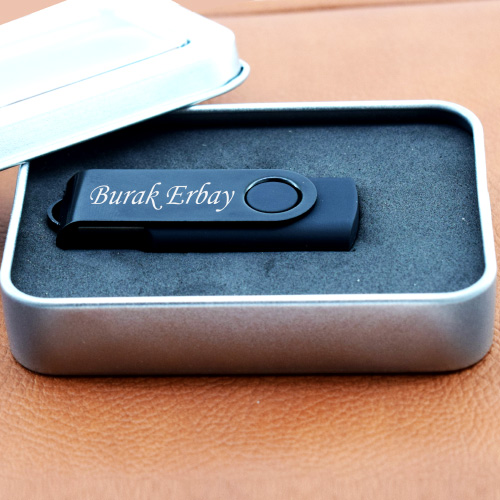 Kişiye Özel Siyah USB Bellek