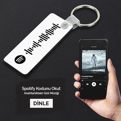 Kişiye Özel Spotify Ses Dalgası Anahtarlık - Thumbnail
