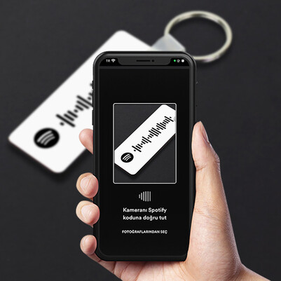 Kişiye Özel Spotify Ses Dalgası Anahtarlık - Thumbnail