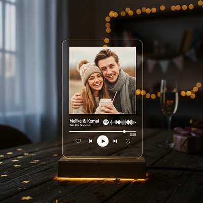  - Kişiye Özel Spotify Ses İzi 3d Led Lamba