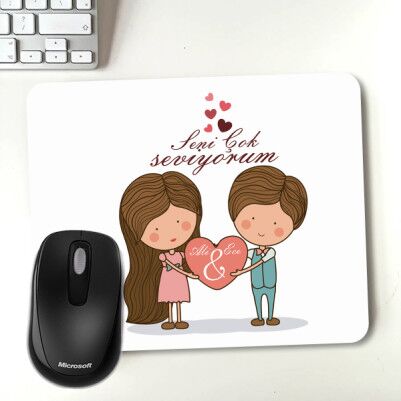  - Kişiye Özel Tasarım Romantik Mousepad