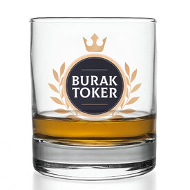 Kişiye Özel Viski Bardağı Hediyelik Şık Kutusunda - Thumbnail