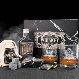 Kişiye Özel Whiskey Set & Kolonya Hediye Kutusu - Thumbnail