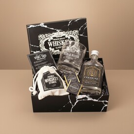  - Kişiye Özel Whiskey Set ve Cologne Hediye Kutusu
