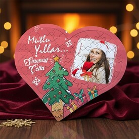  - Kişiye Özel Yılbaşı Temalı Kalp Puzzle