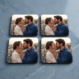  - Kişiye Özel Ahşap Bardak Altlığı Seti