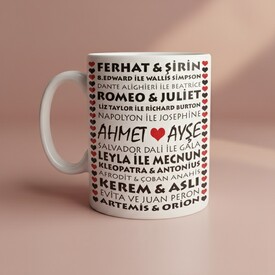  - Kişiye Özel Efsane Aşıklar Kupa Bardak