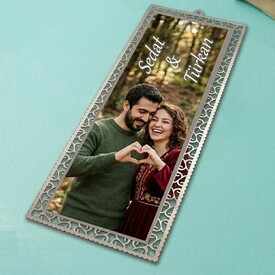 - Kişiye Özel Metal Fotoğraflı Kitap Ayracı