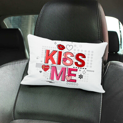 Kiss Me Tasarım Araç Koltuk Yastığı - Thumbnail