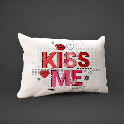 Kiss Me Tasarım Araç Koltuk Yastığı - Thumbnail