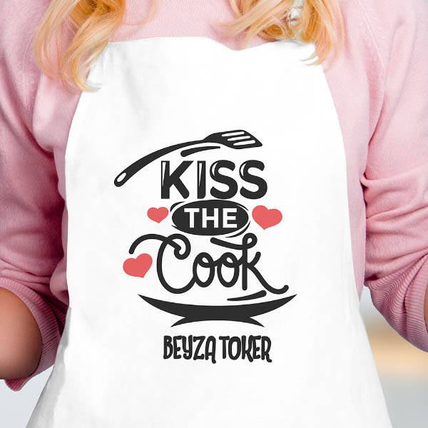 Kiss The Cook Şapkalı Mutfak Önlüğü