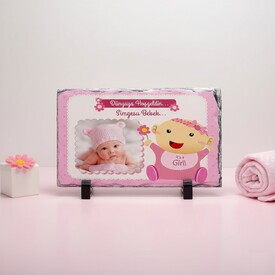  - Kız Bebeklere Özel Fotoğraflı Taş Baskı