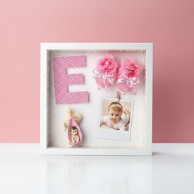  - Kız Bebeklere Özel Işıklı Harf Çerçeve Pano