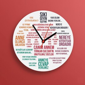  - Klasik Anne Sözleri Duvar Saati