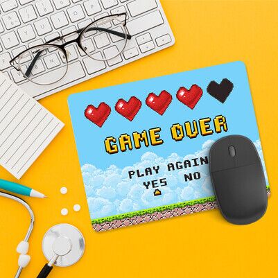 Klasik Game Over Mousepad - Thumbnail