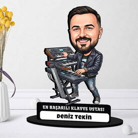 En Başarılı Dj Müzisyen Erkek Karikatürlü Kanvas Tablo - Thumbnail