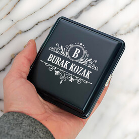 Kocaya Hediye Premium Tasarım Siyah Sigara Tabakası - Thumbnail