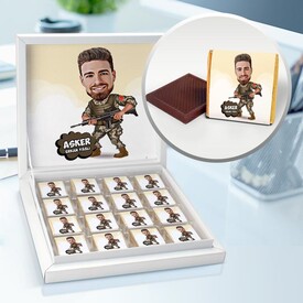  - Komando Asker Karikatürlü Çikolata Kutusu