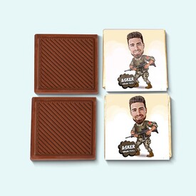 Komando Asker Karikatürlü Çikolata Kutusu - Thumbnail