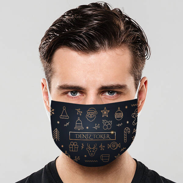 Konsept Tasarımlı Yılbaşı Ağız Maskesi