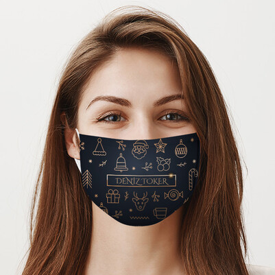 Konsept Tasarımlı Yılbaşı Ağız Maskesi - Thumbnail