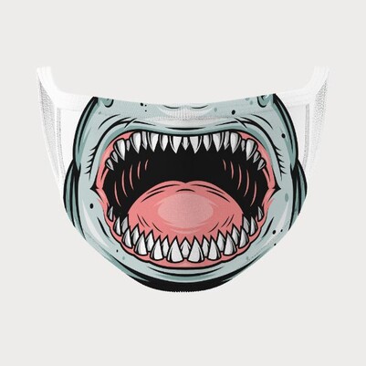 Köpek Balığı Dişleri Ağız Maskesi - Thumbnail