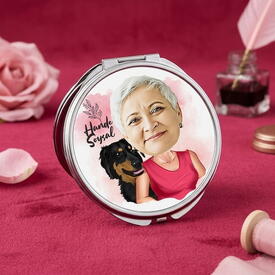  - Köpekli Anne Karikatürlü Makyaj Aynası