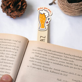 Köpüklü Bira Bardağı Kitap Okuma Ayracı - Thumbnail