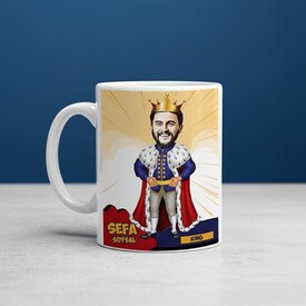  - Kral Karikatürlü Kupa Bardak