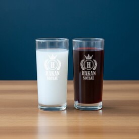  - Kral Tacı İsme Özel Rakı Bardağı