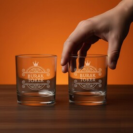  - Kral Tacı Orijinal İsimli İkili Viski Kadehi