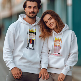 Kral ve Kraliçe Sevgili Sweatshirt - Thumbnail