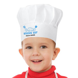 Küçük Şef İsme Özel Önlüğü ve Chef Şapkası - Thumbnail