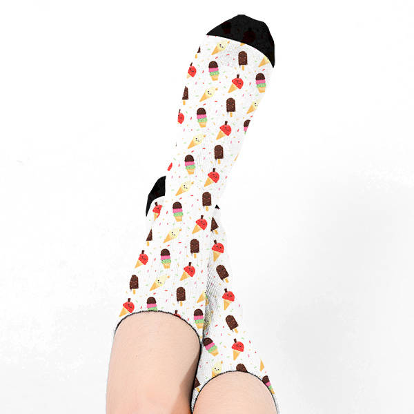 Külah Dondurma Tasarımlı Kadın Çorap