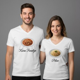  - Kuru Fasulye & Pilav Sevgili Tişörtü