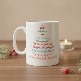  - Kutlama Mesajlı Yılbaşı Kupa Bardak