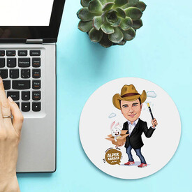  - Kutudan Tavşan Çıkartan Erkek Karikatürlü Mousepad