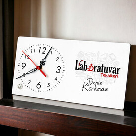 Laboratuvar Teknikerlerine Özel Şık Masa Saati - Thumbnail