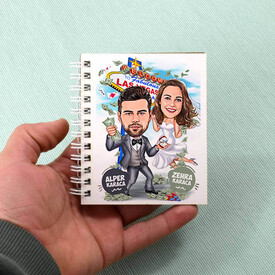  - Las Vegas Çiftleri Karikatürlü Defter