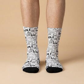  - Love Desenli Romantik Erkek Çorabı