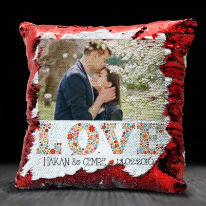 Love Fotoğraflı Sihirli Yastık - Thumbnail