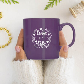 Love Of My Life Kupa Bardak Mor - Thumbnail
