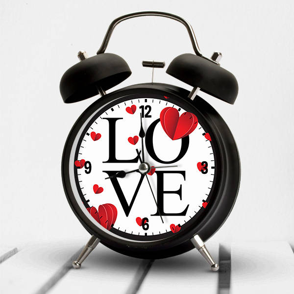 Love Tasarımlı Romantik Çalar Saat