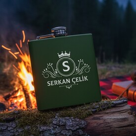  - Maceracı Erkeğe Özel Çelik İçki Matarası 6 Oz Yeşil