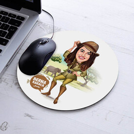 Maceracı Kadın Karikatürlü Mousepad - Thumbnail