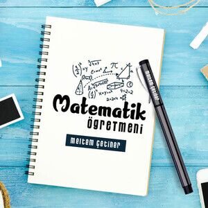 Matematik Öğretmeni Temalı Defter ve Kalem - Thumbnail