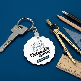  - Matematik Öğretmenlerine Hediye Papatya Anahtarlık