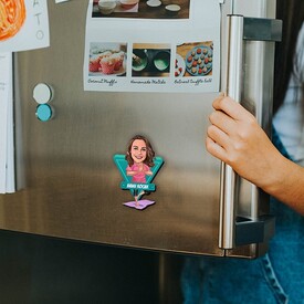 Meditasyon Yapan Kadın Karikatürlü Buzdolabı Magneti - Thumbnail